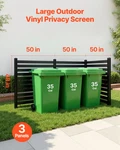 Vevor 3-PANEL Outdoor Privacy Screen 50"X48" A/c Fence W/ground Stakes, Black. Fixed Price $174.99.