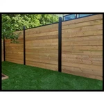 Slipfence Aluminum Channel Kit 70IN Black 6FT Panel Wood Privacy Screws. Fixed Price $118.96.