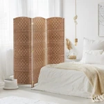 3 Panel Resin Wicker Folding Room Divider Privacy Screen Home Office Natural. Fixed Price $79.99.