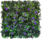 Expandable Privacy Screen With Faux Ivy For Balcony & Patio - Purple Flowers. Fixed Price $86.99.