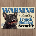 Warning Security Frenchy Metal Art Outdoor Yard Fence. Fixed Price $23.99.