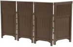 Reversible Wicker Resin Outdoor Screen Enclosure - 4 Panels, Brown, 23. Fixed Price $164.99.