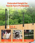 Fence Post Extender, Packs 23.8 In Barbed Wire Arm, Sturdy Steel Height. Fixed Price $95.99.