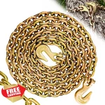 Senkeyfe 1/4" Tow Chain G80 Tie Down With G70 Clevis Grab Hooks 12FT Heavy .... Fixed Price $39.99.