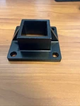 Floor Flange 2"X2" Square Aluminum Fence Posts Heavy Duty Deck Mount Black (4P). Fixed Price $25.00.