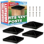 Greenlighting 4X4 Aluminum Pyramid Post Cap Cover (black Pack) Fits Nom.... Fixed Price $31.78.