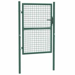 Fence Gate Metal Post Garden For Outdoor Patio Steel Green Vidaxl. Fixed Price $280.99.