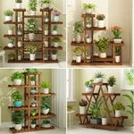 Wooden Multi Tier Plant Stand Flower Rack Shelf Bonsai Holder Home Garden Corner. Fixed Price $27.90.
