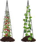 Otosunny Garden Trellis For Climbing Plants Outdoor, 67" Tall Metal Obelisk. Fixed Price $30.99.