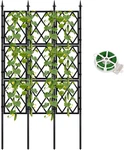 5.25FT Garden Trellis For Climbing Plants Outdoor, Black Iron Pipe Support Fence. Fixed Price $56.19.