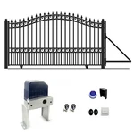 Aleko Automated Yard Steel Sliding 12' Driveway Gate London Style With Operator. Fixed Price $3399.00.