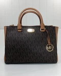 Michael Kors Kellen Medium Saffiano Signature Logo Leather Satchel Tote Bag. Fixed Price $54.99.