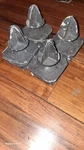 Lot Of 4 Vintage Anchor Cast Iron Fence Aluminum Black Architectural Caps. Fixed Price $30.00.