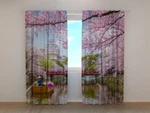 Window Curtain Spring The Japanese Castle Himeji Wellmira For Living Room. Fixed Price $110.00.