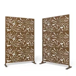 Uixe 47.2 In W. Galvanized Steel Garden Fence Outdoor Privacy Screen. Fixed Price $459.20.