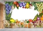 3D Garden Fruit Frame Wallpaper Mural Peel And Stick 51. Fixed Price $178.77.