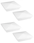 Qwork Vinyl Fence Post Cap, Pack 4" X Pvc Square In.,. Fixed Price $34.62.
