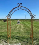 X Arbor - Climbing Flower Garden Arch Rustic Vine Trellis Wrought Iron. Fixed Price $599.95.