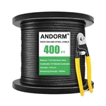 1/8 400FT T316 Stainless Steel Railing Cable Wire Rope 7X7 Strands Constructi.... Fixed Price $79.48.