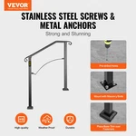 Handrails For Outdoor Steps, Fit 3 Stair Railing, ARCH#2 Wro. Fixed Price $99.26.