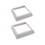 Bueyfolt 2 Packs 4 Inch Vinyl Post Skirt/england Style Cups White/two-piece Base. Fixed Price $12.52.