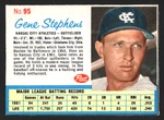 1962 Post Cereal Gene Stephens #95 Sp (rare Jan 20TH Birthdate Variation) - A's. Fixed Price $115.00.