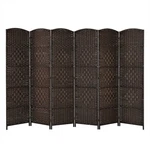 Costway 6-PANEL Room Divider Ft Weave Fiber Folding Privacy Screen Brown. Fixed Price $109.99.