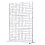 Metal Privacy Screen, 47" W X 76" H Outdoor Screens 3-PANEL, Freestandin. Fixed Price $192.99.