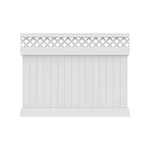 Anderson 6 Ft. X 8 White Lattice Top Vinyl Fence Panel. Fixed Price $167.00.