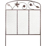 Panacea 24 In. W. X 32 H. Metal Bird & Flower Decorative Border Fence 83670. Fixed Price $25.85.