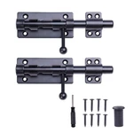 Heavy Duty 8IN Stainless Steel Gate Bolt Lock Latch Black - 2 Pack For Door/wind. Fixed Price $59.53.