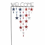 Pier 1 4TH Of July Americana Patriotic Stars Welcome Garden Stake Decor Nwt Htf. Fixed Price $59.99.