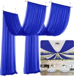 Ceiling Drapes For Weddings Royal Blue Draping Fabric 5X30FT 2 Panels Sh. Fixed Price $104.30.