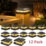 12 Pack 4X4 Solar Post Lights - Waterproof Deck Cap For Garden Decoration. Fixed Price $50.99.