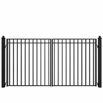 Aleko Garden Yard Madrid Style 12 Ft Steel Dual Swing Black Driveway Gate. Fixed Price $2499.00.