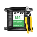 1/8 800FT T316 Stainless Steel Railing Cable Wire Rope 7X7 Strands Constructi.... Fixed Price $206.23.