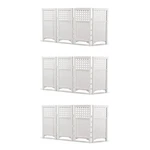 Suncast Outdoor Garden Yard 4 Panel Screen Enclosure Gated Fence, White (3 Pack). Fixed Price $334.99.