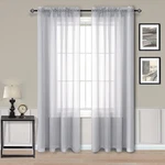 Grey Sheer Curtains Inches Long 52"W X 84"L (pack Of 2),. Fixed Price $30.05.