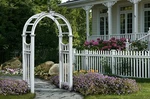 Vita Vienna Arbor Decorative Vinyl Garden Patio Wedding Arch Trellis W/warranty. Fixed Price $317.90.