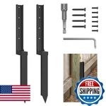 Arlinal Thickened Fence Post Repair Kit 2-PACK, Ground Spike Anchor, 31.7". Fixed Price $52.95.