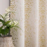 Mrs.naturall Light Gold Curtains 63" Length Living Room 2 Panels Grommet. Fixed Price $76.13.