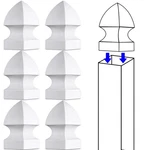 Lothee 6 Pcs Vinyl Post Gothic Caps Decking Pvc Fence Parts For.... Fixed Price $63.55.
