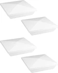 Qwork Vinyl Fence Post Cap, Pack 4" X Pvc Square Top Cover, New. Fixed Price $41.93.