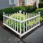 40IN No Dig Vinyl Picket Fence Panels Decorative Garden Border, White. Fixed Price $68.43.