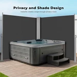 276"X71" Retractable Side Awning Privacy Screen Shade Divider Garden Fence Patio. Fixed Price $109.95.