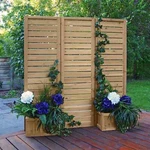 Yardistry Fusion 3-PANEL Cedar Planter Screen, Natural Brown. Fixed Price $427.78.