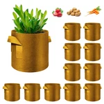 Whatwears 12-PACK 5 Plant Grow Bags, Thickened Gallon, Brown. Fixed Price $28.41.