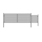 Aleko Dual Swing Steel Milan Style Driveway Gate 16 Ft With Pedestrian. Fixed Price $2799.00.