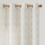 Ugoutry Boho Linen Curtains Bedroom Living Taupe Farmhouse Geometric Stripe. Fixed Price $69.52.