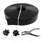 Qlvily Chain Link Fence Privacy Tape, 246FT X 0.15FT Black. Fixed Price $42.99.